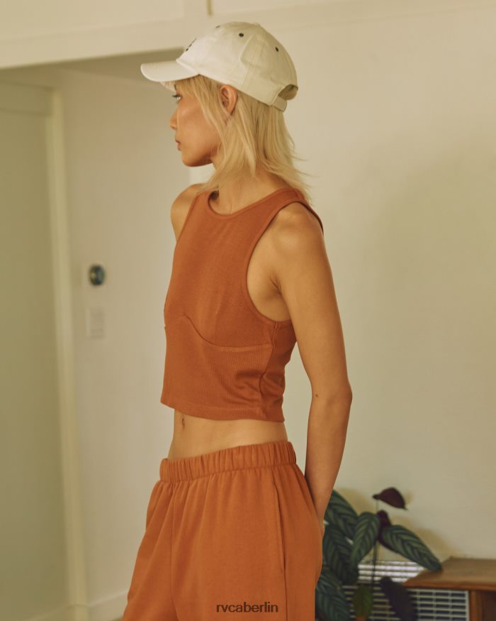 RVCA Kurzes Tanktop für die Probefahrt BF4L8X1523 Kleidung Bernstein Frauen