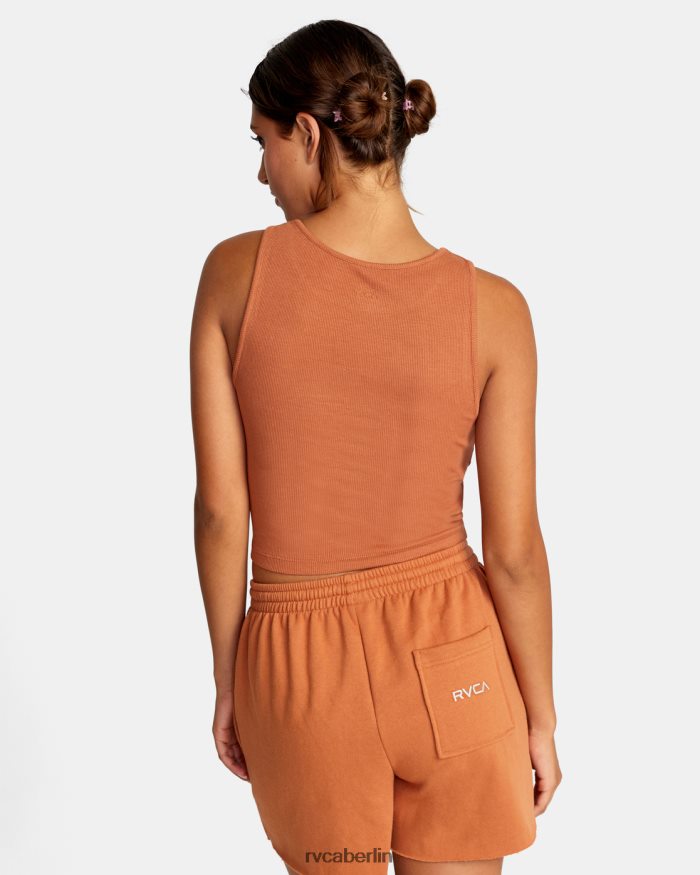 RVCA Kurzes Tanktop für die Probefahrt BF4L8X1523 Kleidung Bernstein Frauen