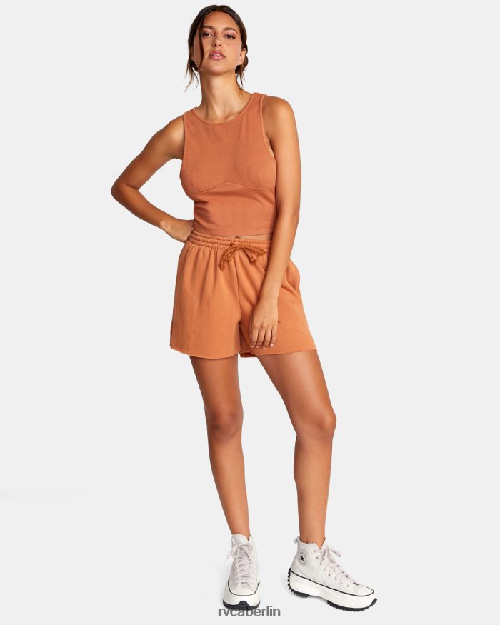 RVCA Kurzes Tanktop für die Probefahrt BF4L8X1523 Kleidung Bernstein Frauen