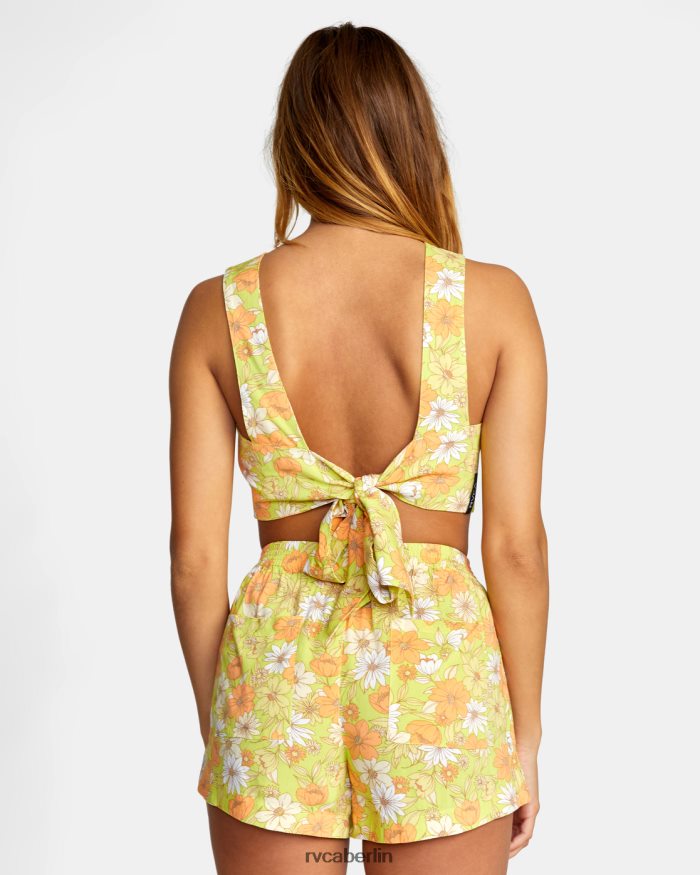 RVCA Pamela kurzes Tanktop BF4L8X1446 Kleidung Limeade Frauen