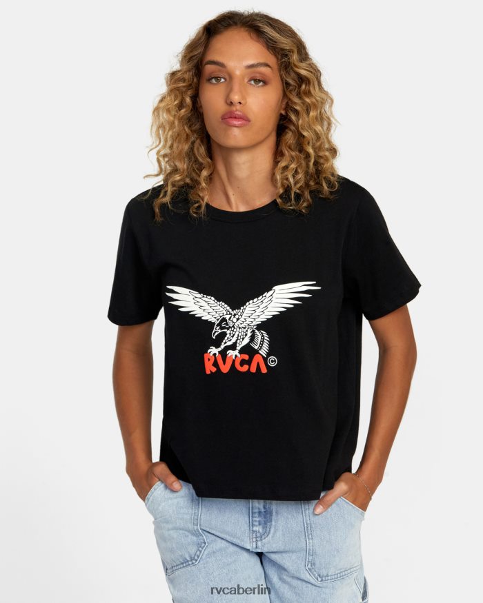 RVCA Patriot-T-Shirt BF4L8X1247 Kleidung Schwarz Frauen