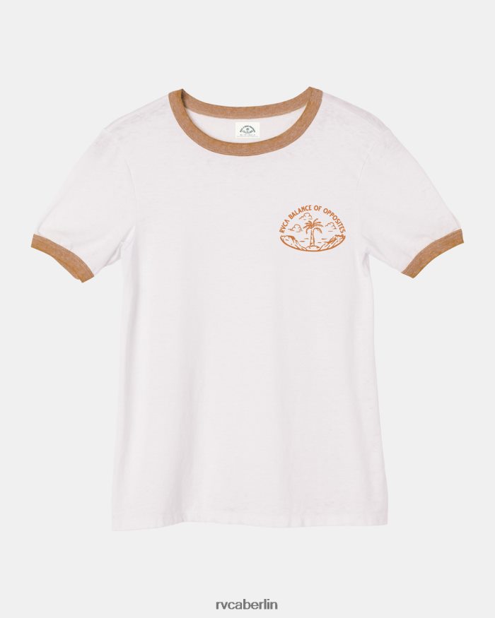 RVCA Rose Machado Encinitas T-Shirt BF4L8X1250 Kleidung Vintage-Weiß Frauen