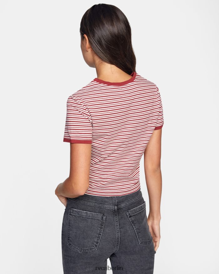 RVCA Sicherlich T-Shirt BF4L8X1320 Kleidung staubiges Rot Frauen