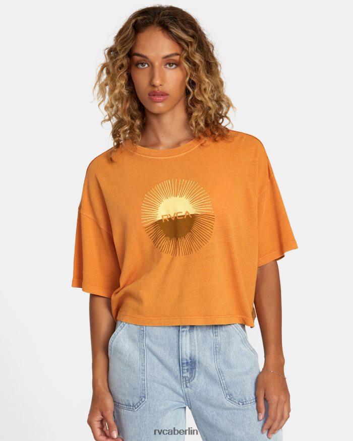 RVCA Sonnenfinsternis-T-Shirt BF4L8X1173 Kleidung Mandarine Frauen