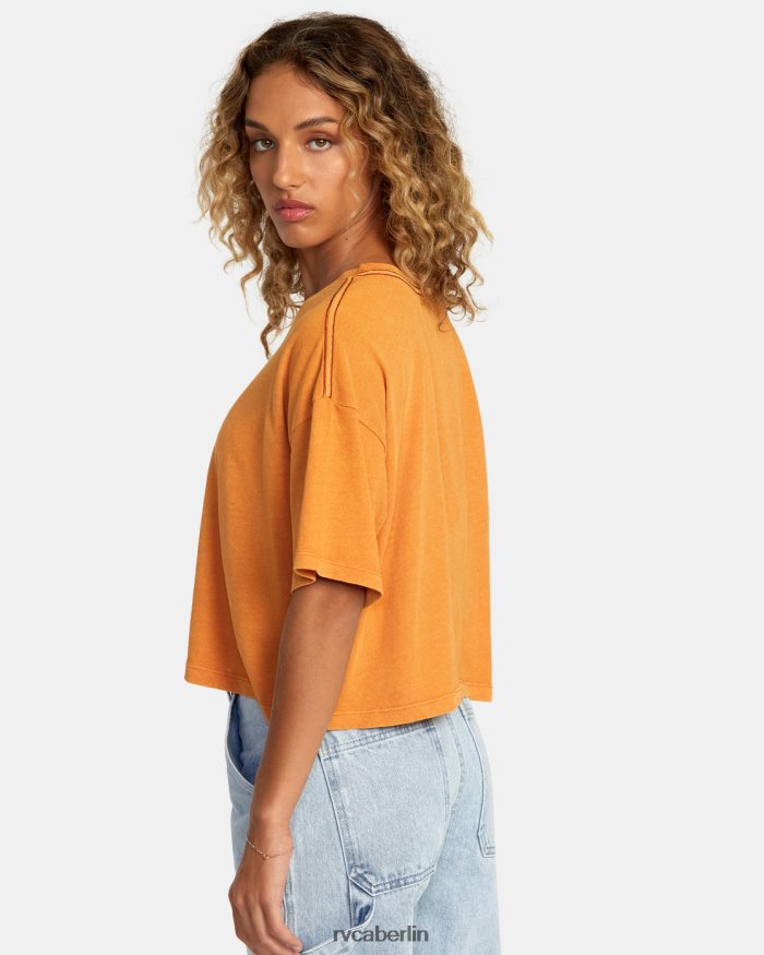RVCA Sonnenfinsternis-T-Shirt BF4L8X1173 Kleidung Mandarine Frauen