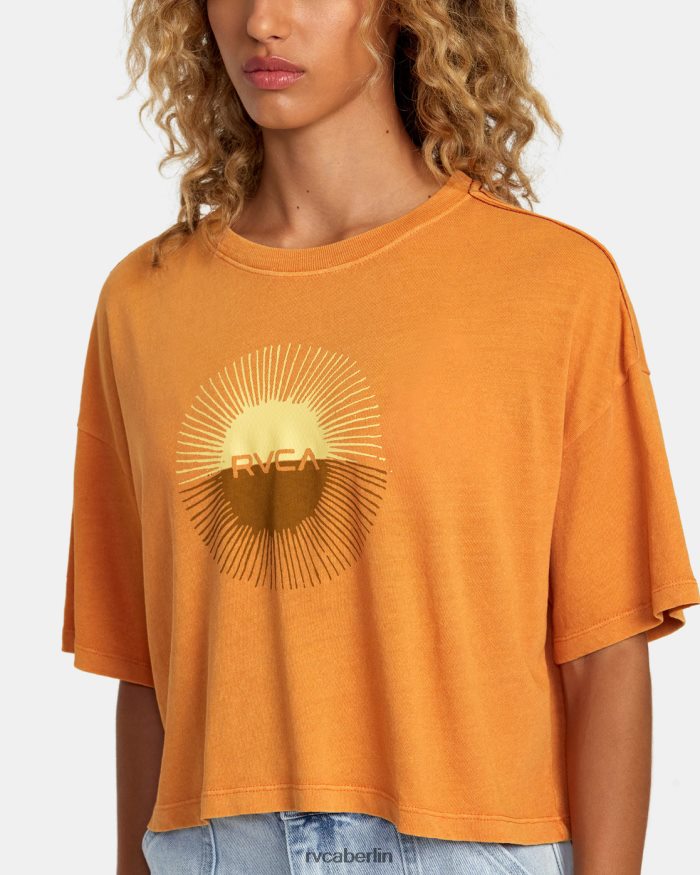 RVCA Sonnenfinsternis-T-Shirt BF4L8X1173 Kleidung Mandarine Frauen