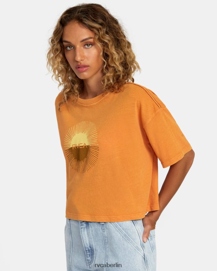 RVCA Sonnenfinsternis-T-Shirt BF4L8X1173 Kleidung Mandarine Frauen