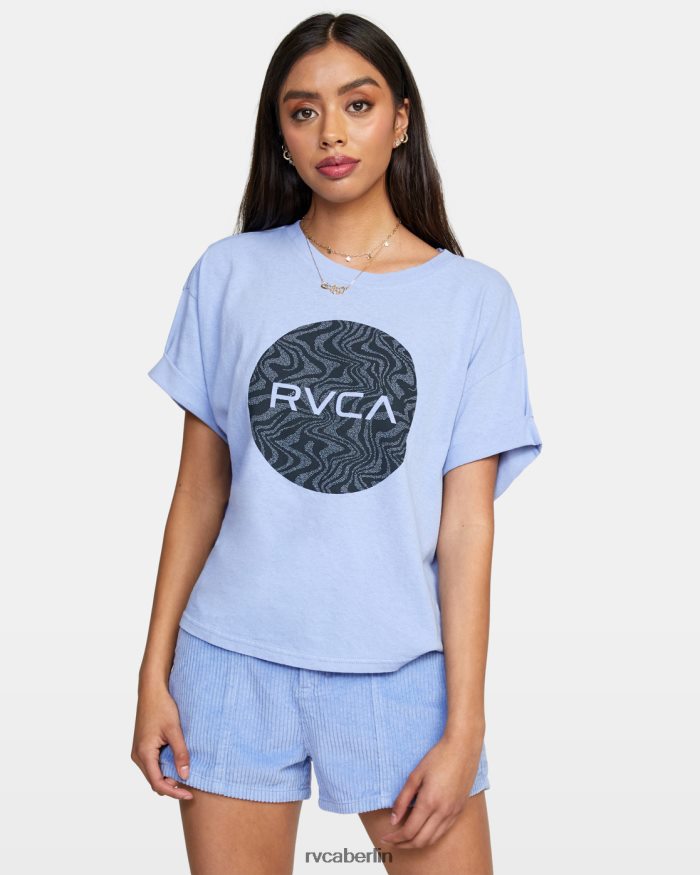 RVCA Strata Crop T-Shirt BF4L8X1724 Kleidung grau lila Frauen
