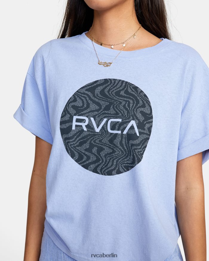 RVCA Strata Crop T-Shirt BF4L8X1724 Kleidung grau lila Frauen