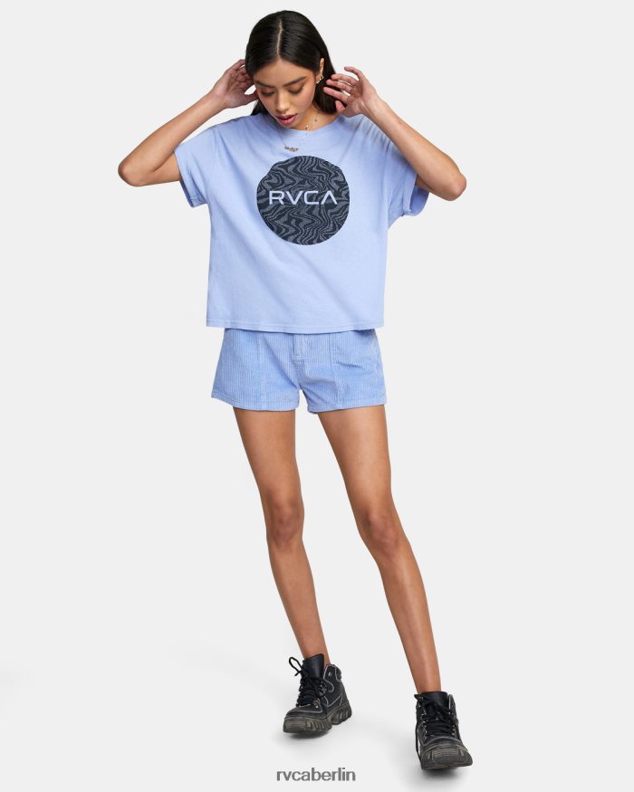 RVCA Strata Crop T-Shirt BF4L8X1724 Kleidung grau lila Frauen