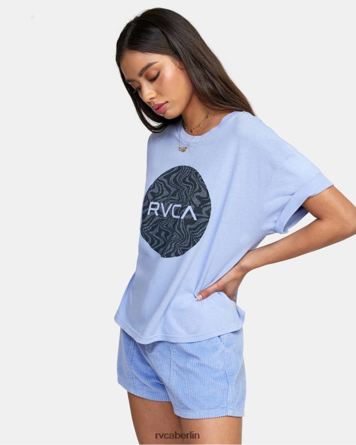 RVCA Strata Crop T-Shirt BF4L8X1724 Kleidung grau lila Frauen