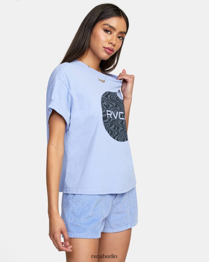 RVCA Strata Crop T-Shirt BF4L8X1724 Kleidung grau lila Frauen