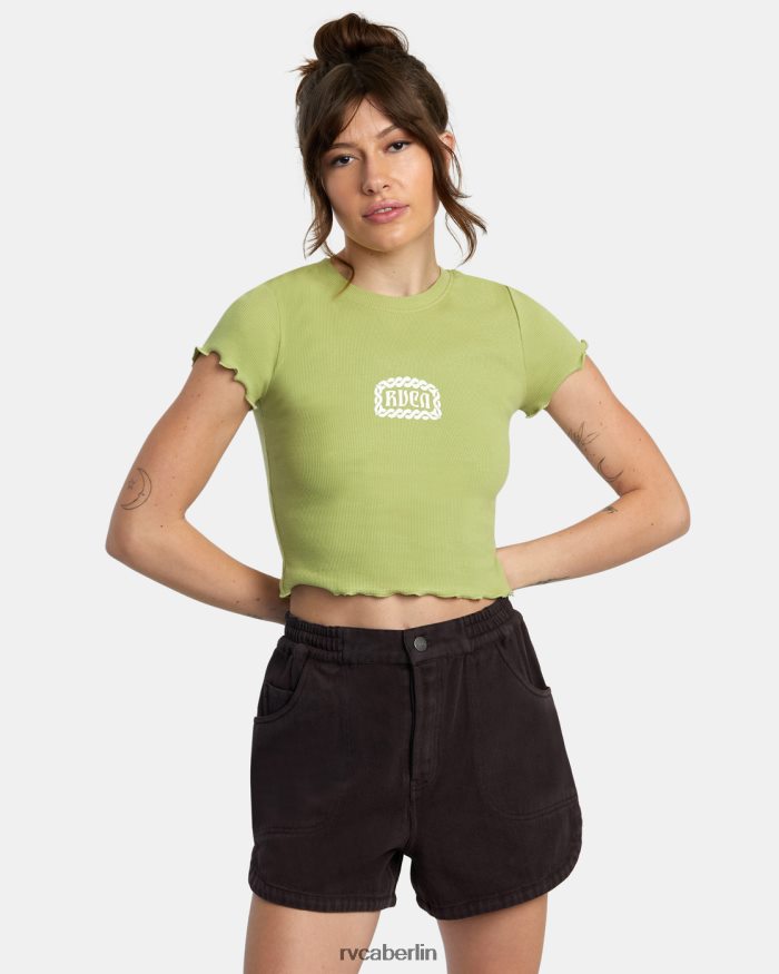 RVCA T-Shirt mit verwirrtem Klassenkameraden BF4L8X1429 Kleidung Farn Frauen