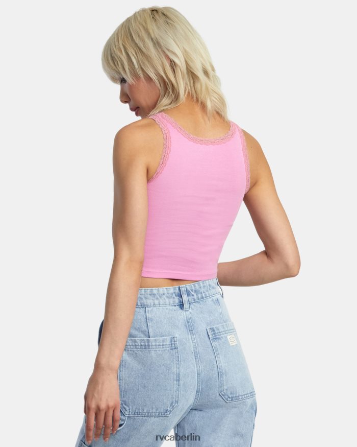 RVCA Tanktop aus glitzernder Spitze BF4L8X1361 Kleidung Alpenveilchen Frauen