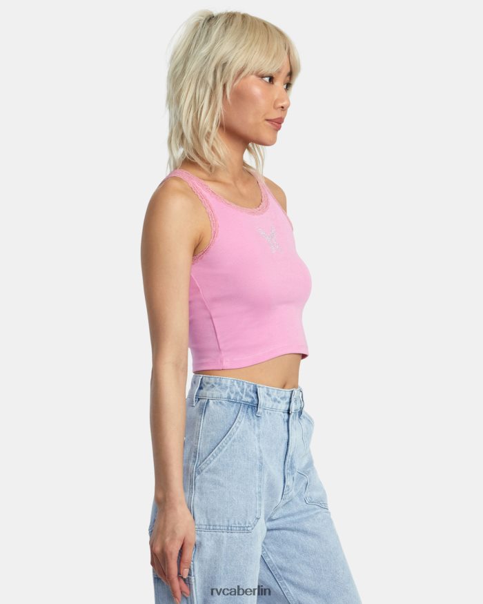 RVCA Tanktop aus glitzernder Spitze BF4L8X1361 Kleidung Alpenveilchen Frauen