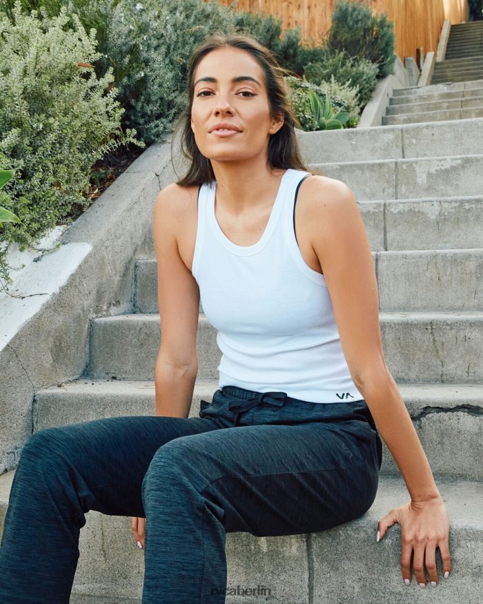 RVCA Va Essential geripptes Tanktop BF4L8X1301 Kleidung Weiß Frauen