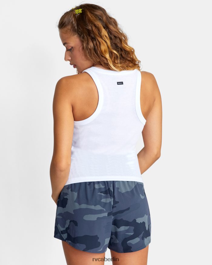 RVCA Va Essential geripptes Tanktop BF4L8X1301 Kleidung Weiß Frauen