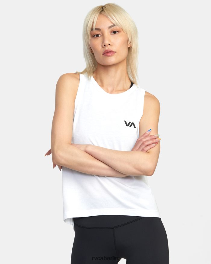 RVCA Va-Muskeltrainings-Tanktop BF4L8X1267 Kleidung weiß 2 Frauen