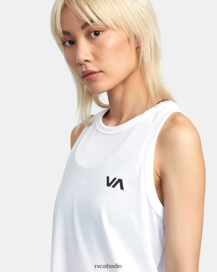 RVCA Va-Muskeltrainings-Tanktop BF4L8X1267 Kleidung weiß 2 Frauen