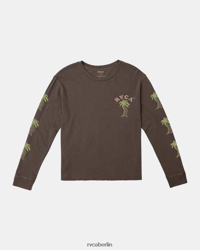 RVCA Va Palm Langarm-T-Shirt BF4L8X1075 Kleidung Java Frauen