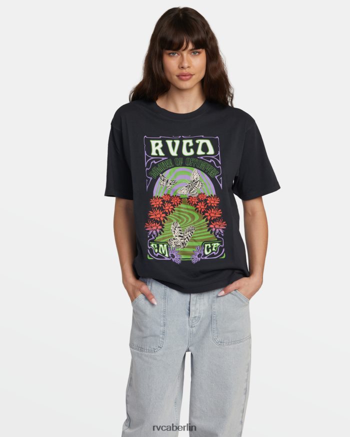 RVCA Wirbel Anyday T-Shirt BF4L8X1366 Kleidung Schwarz Frauen