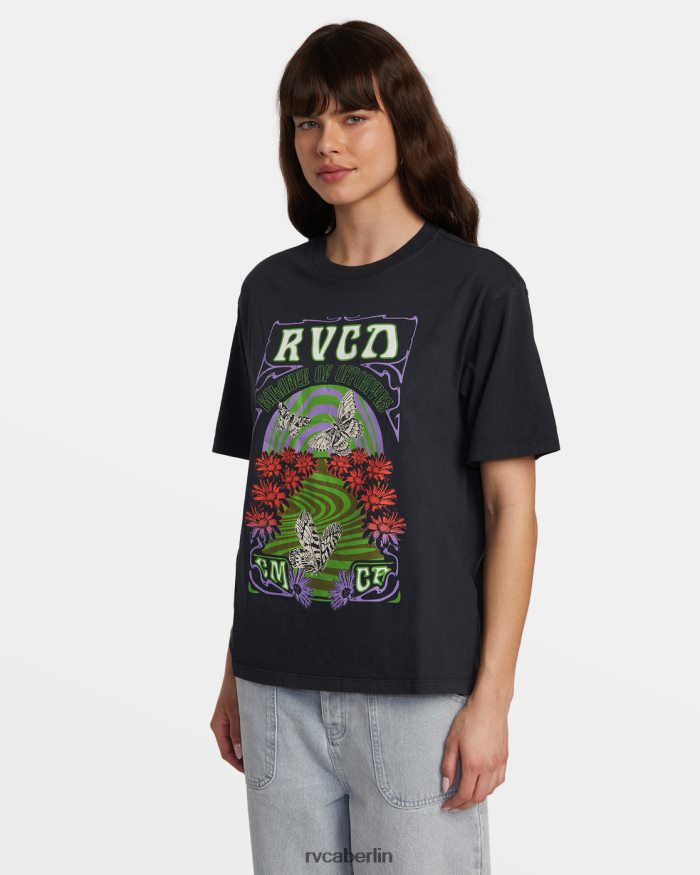 RVCA Wirbel Anyday T-Shirt BF4L8X1366 Kleidung Schwarz Frauen