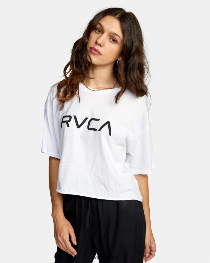 RVCA großes Kurzarm-T-Shirt BF4L8X892 Kleidung Weiß Frauen