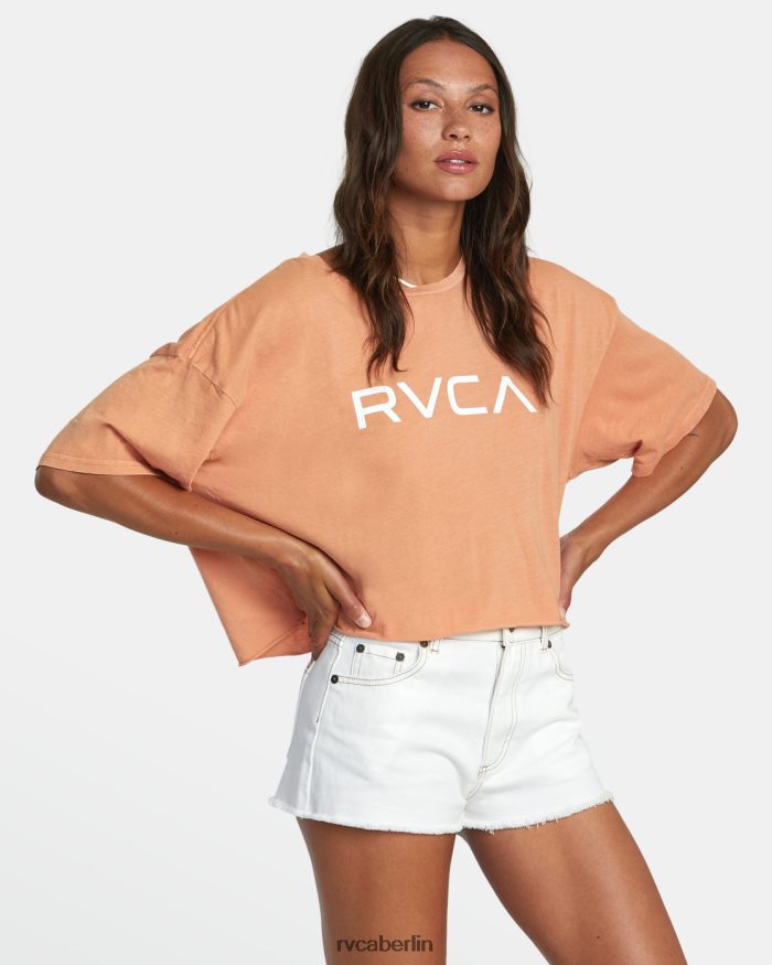 RVCA großes Kurzarm-T-Shirt BF4L8X936 Kleidung Canyon stieg Frauen