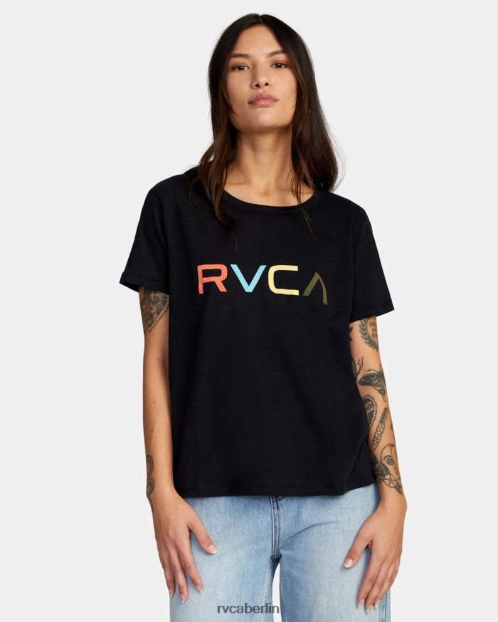 RVCA großes T-Shirt BF4L8X910 Kleidung Schwarz Frauen