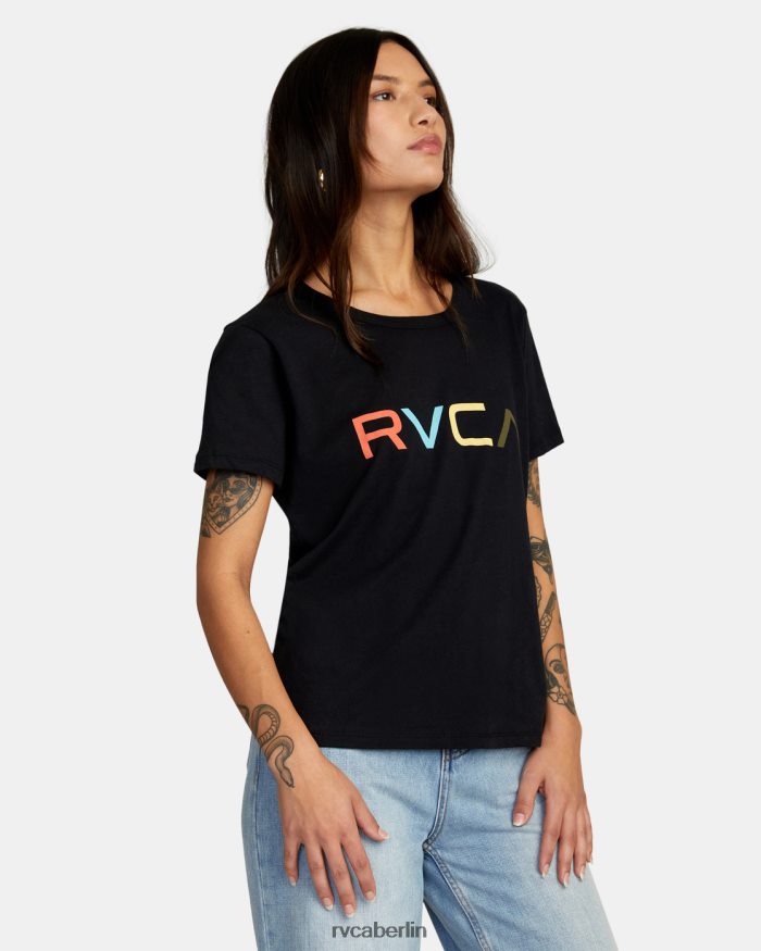 RVCA großes T-Shirt BF4L8X910 Kleidung Schwarz Frauen