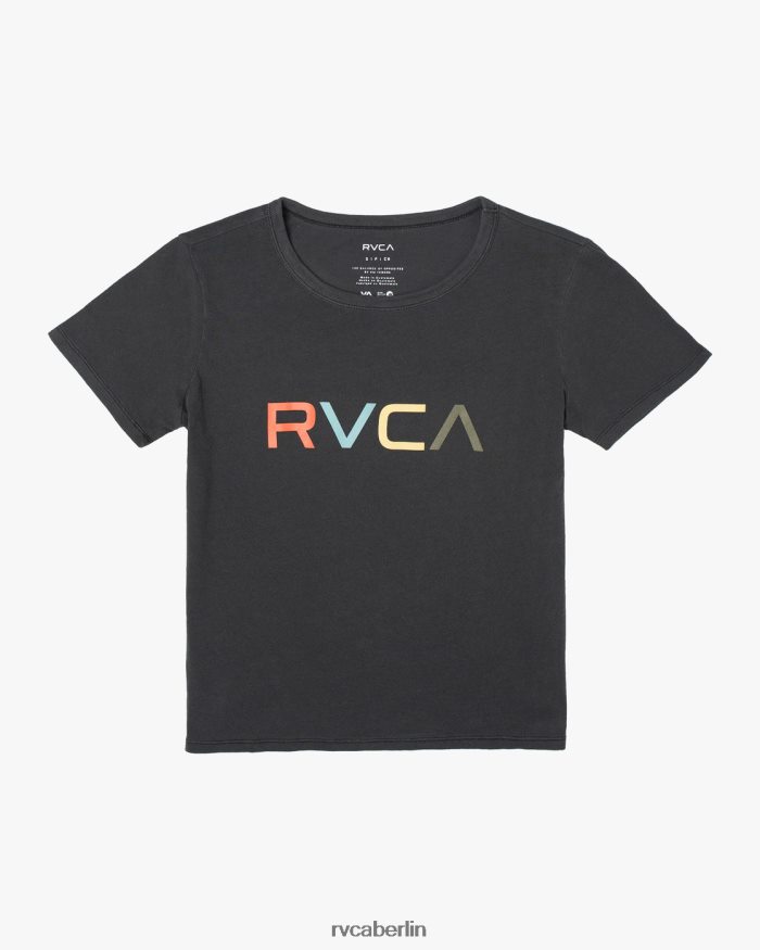 RVCA großes T-Shirt BF4L8X910 Kleidung Schwarz Frauen