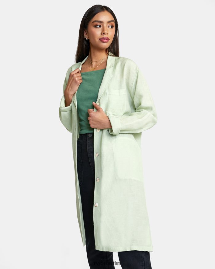 RVCA milder, übergroßer Blazer BF4L8X1631 Kleidung hellgrün Frauen