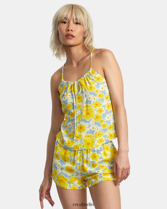 RVCA Ärmelloses Lilien-Top BF4L8X1390 Kleidung staubiges Blau Frauen