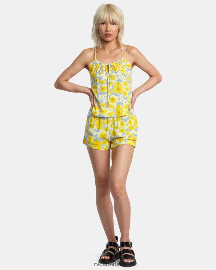 RVCA Ärmelloses Lilien-Top BF4L8X1390 Kleidung staubiges Blau Frauen