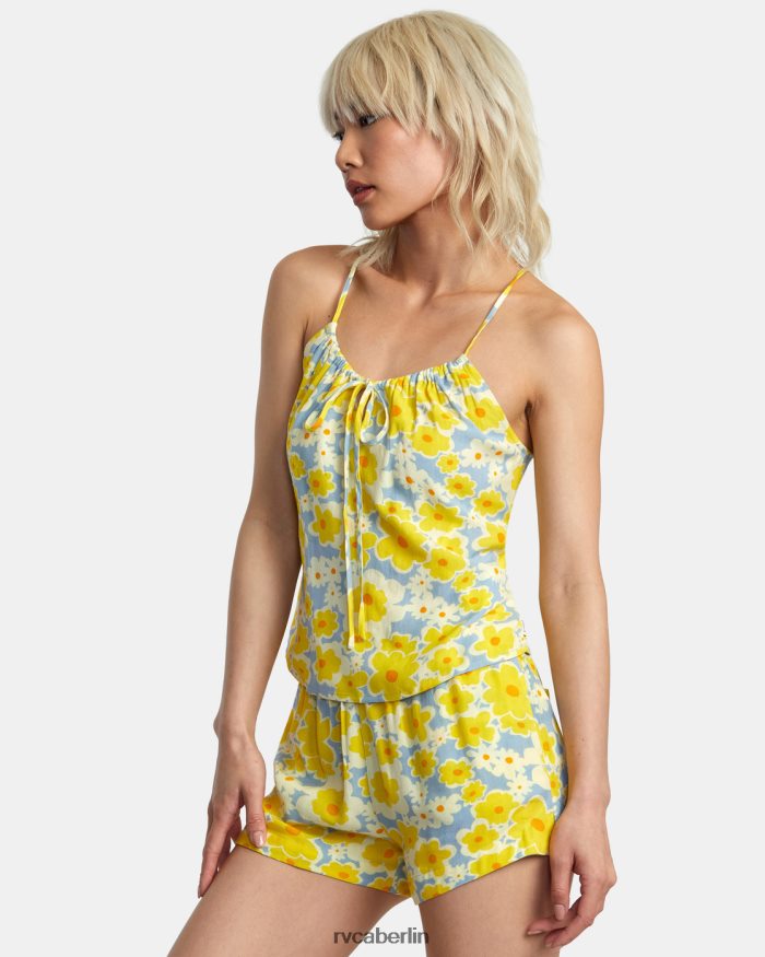 RVCA Ärmelloses Lilien-Top BF4L8X1390 Kleidung staubiges Blau Frauen