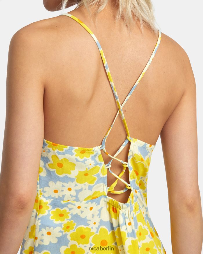 RVCA Ärmelloses Lilien-Top BF4L8X1390 Kleidung staubiges Blau Frauen