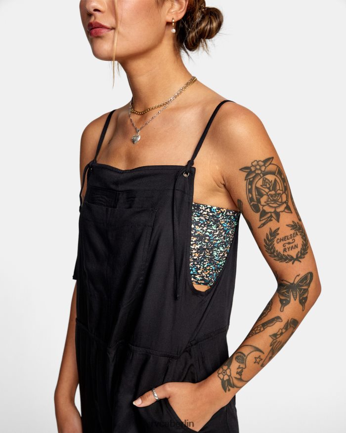 RVCA Zula-Pullover-Vertuschung BF4L8X1299 schwimmen echtes Schwarz Frauen