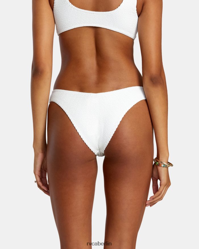 RVCA Bikinihose mit hohem Beinausschnitt und Rillenstruktur BF4L8X1181 schwimmen flüstern weiß Frauen