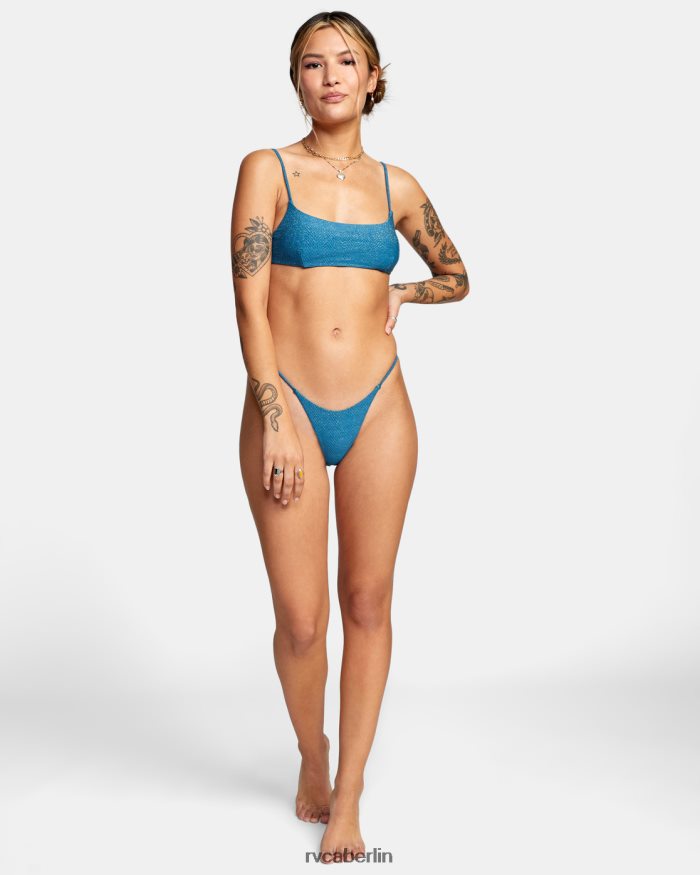 RVCA Brightside knappe französische Bikinihose BF4L8X1611 schwimmen Schnorchel blau Frauen