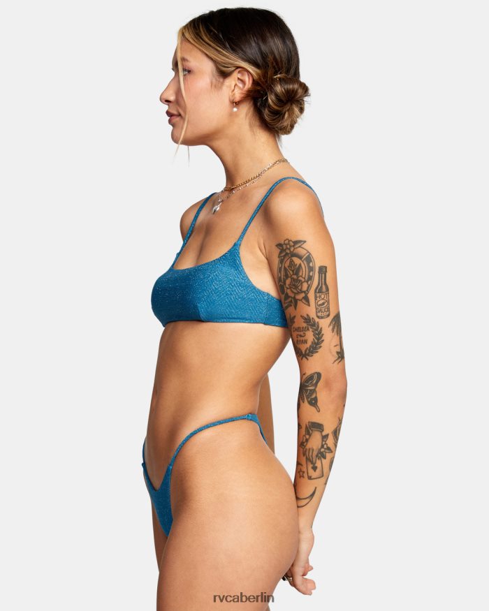 RVCA Brightside knappe französische Bikinihose BF4L8X1611 schwimmen Schnorchel blau Frauen