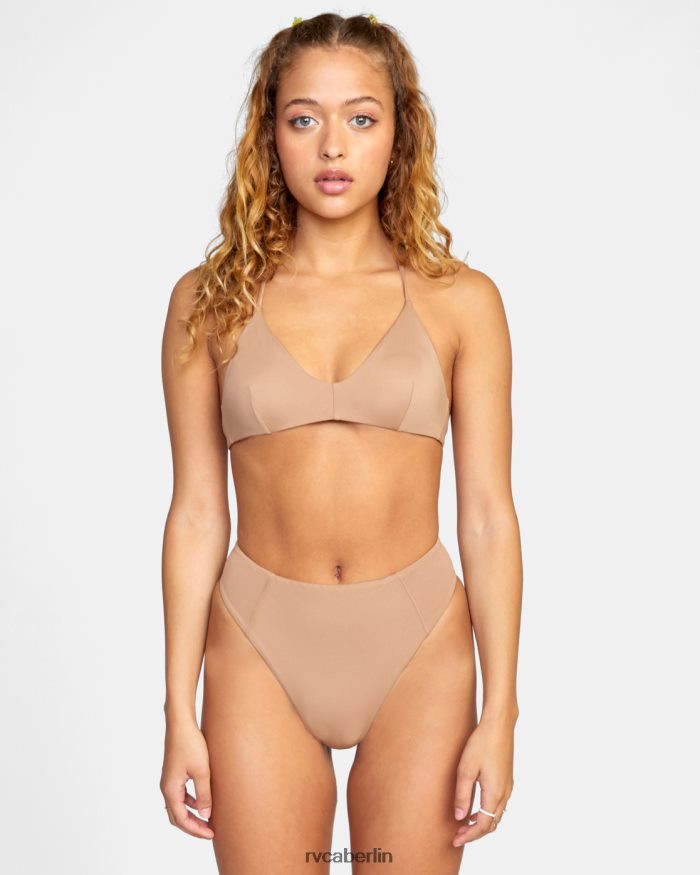 RVCA Feste, freche Bikinihose mit hohem Bund BF4L8X1349 schwimmen Holz Frauen