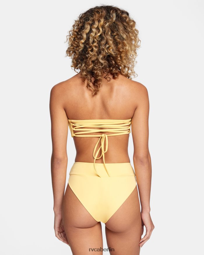 RVCA Hoch sitzende, freche Bikinihose BF4L8X1698 schwimmen Gold Frauen