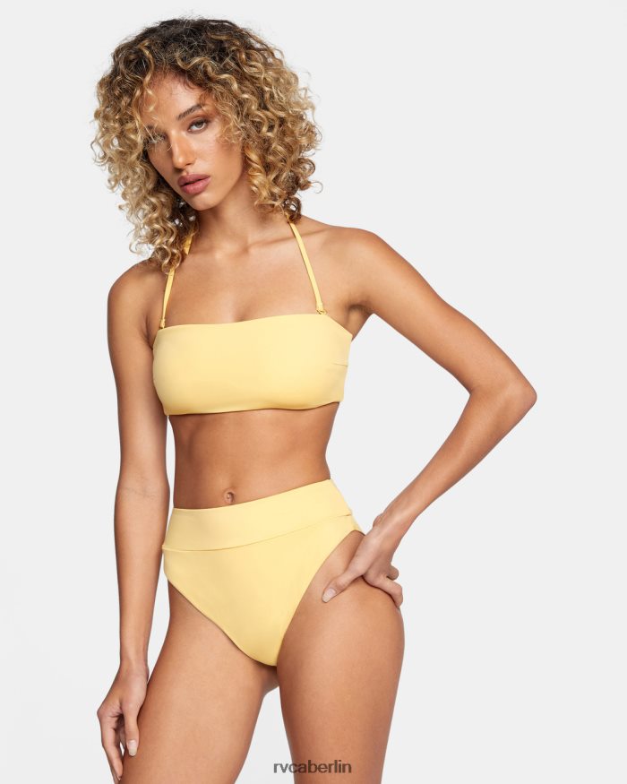 RVCA Hoch sitzende, freche Bikinihose BF4L8X1698 schwimmen Gold Frauen