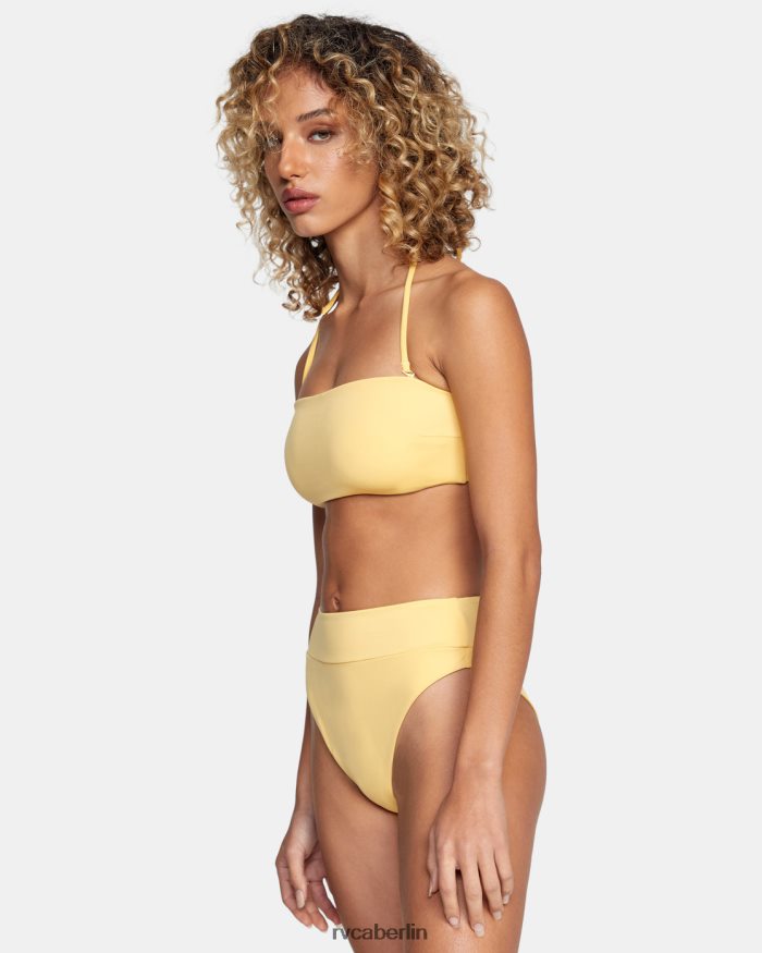 RVCA Hoch sitzende, freche Bikinihose BF4L8X1698 schwimmen Gold Frauen
