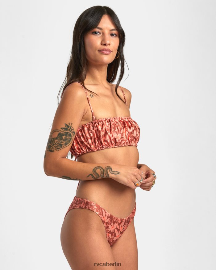 RVCA Oasis mittelgroße Bikinihose BF4L8X1432 schwimmen Sandelholz Frauen