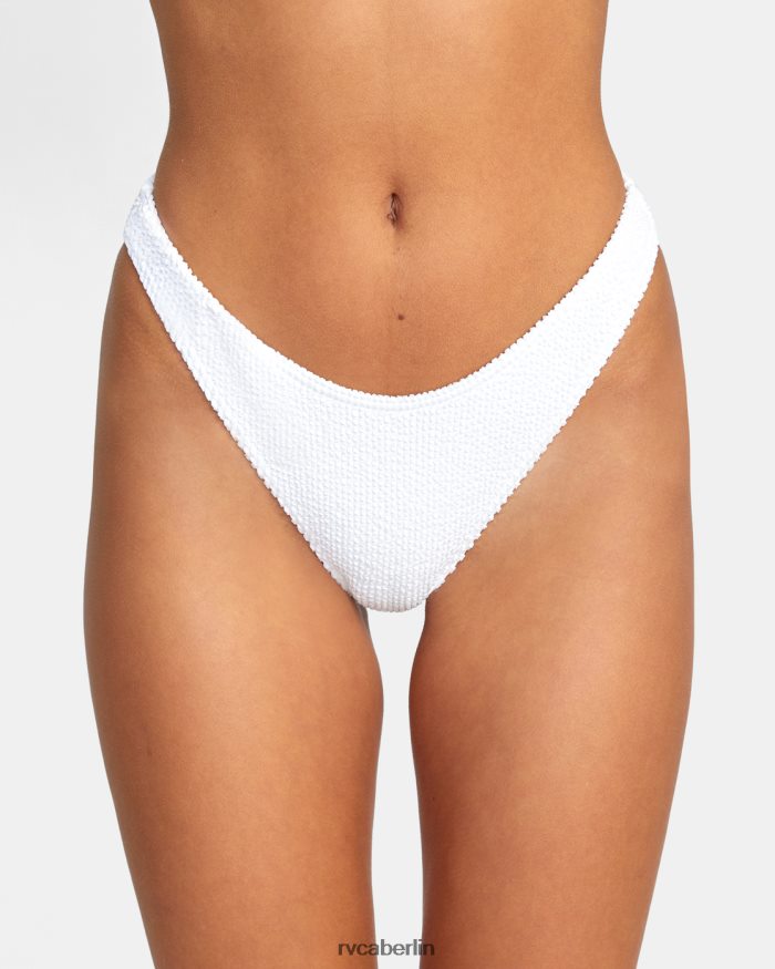 RVCA Rillen französische Bikinihose BF4L8X1347 schwimmen flüstern weiß Frauen