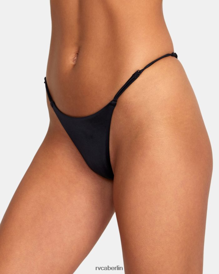 RVCA Solide, extrem knappe Bikinihose BF4L8X1302 schwimmen Schwarz Frauen