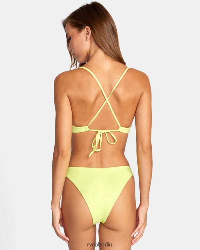 RVCA Solide französische Bikinihose BF4L8X1476 schwimmen Limeade Frauen
