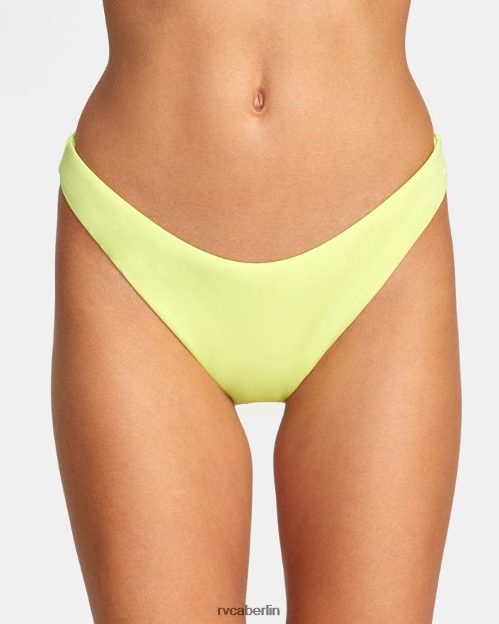 RVCA Solide französische Bikinihose BF4L8X1476 schwimmen Limeade Frauen