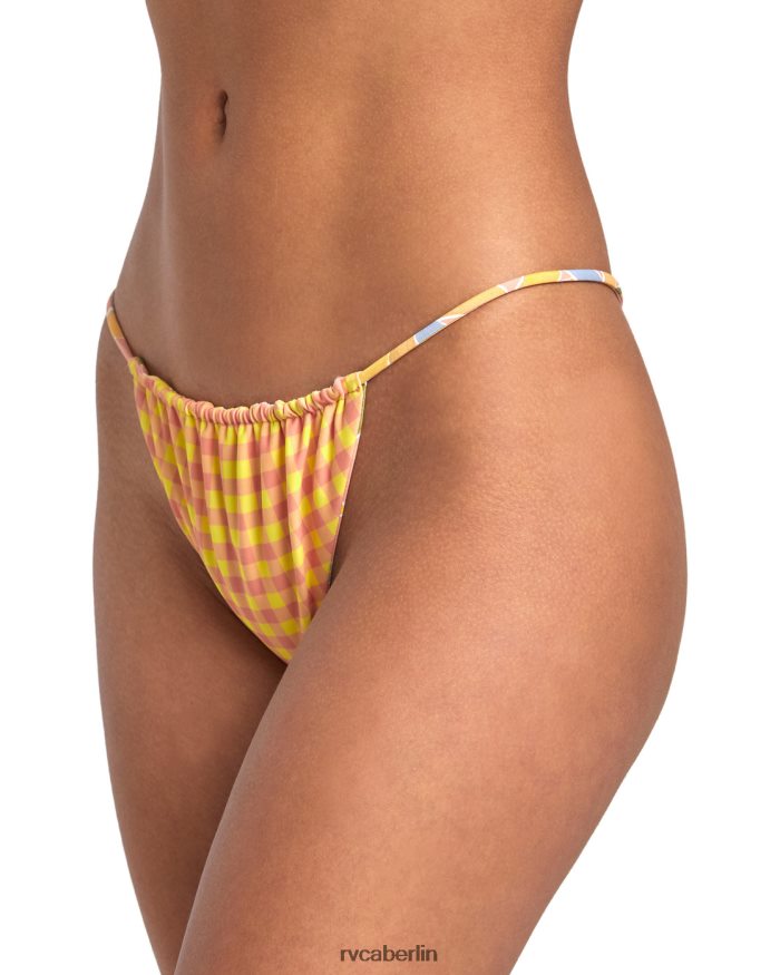 RVCA Sunkissed Slide Medium Wende-Bikinihose BF4L8X1384 schwimmen Lilikoi Frauen